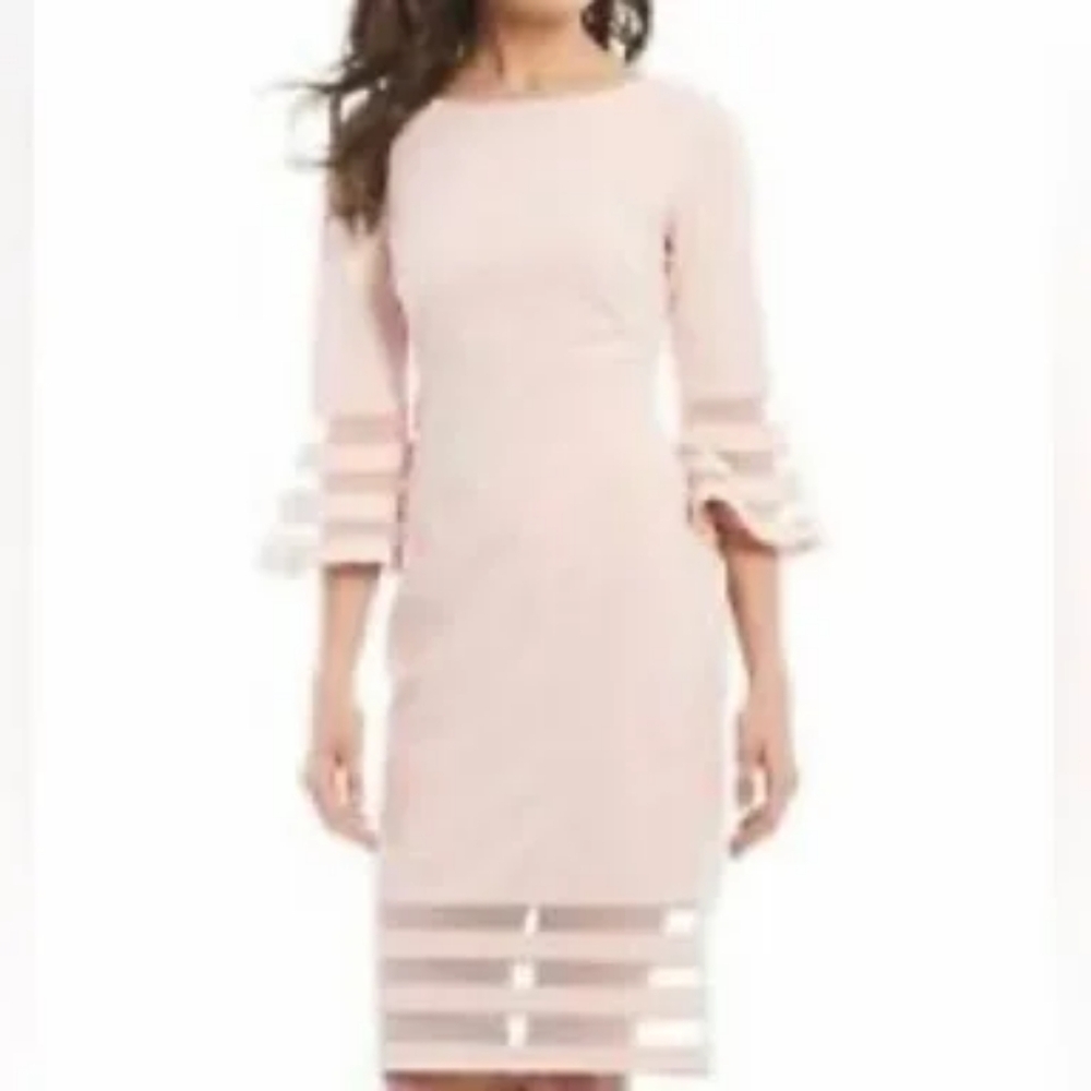Calvin Klein Illusion-Trim Sheath Dress